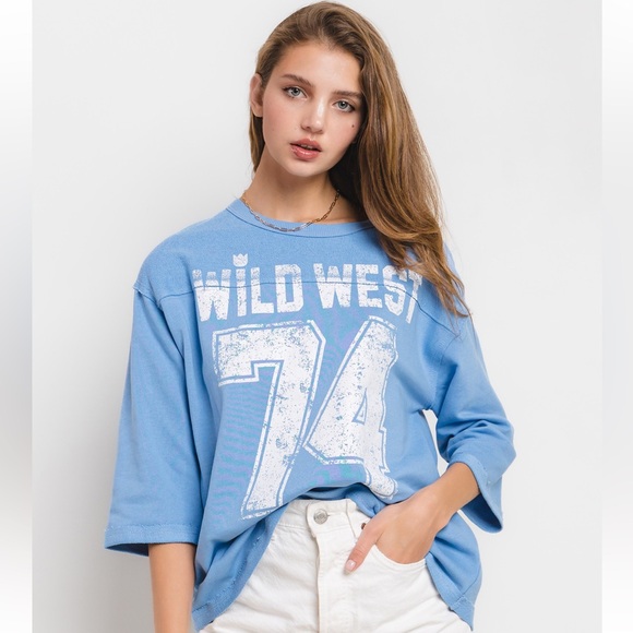 25 Contrast Wild West Graphic Knit Top - Picture 3 of 7